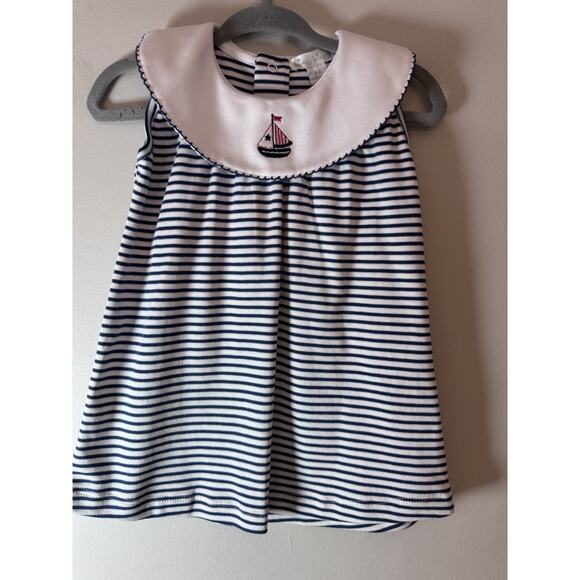 KISSY KISSY REGATTA DRESS Stripe Pima Cotton Sz 3-6 Months NEW - Picture 6 of 8